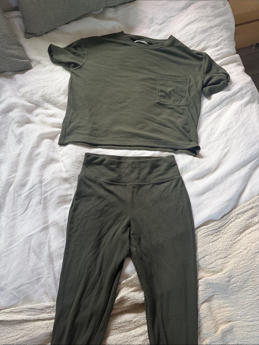 Cozy Earth Olive Green matching set
